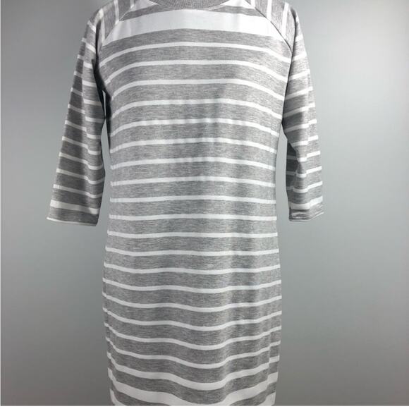 Tiana b grey and white striped tshirt dress - Picture 1 of 6
